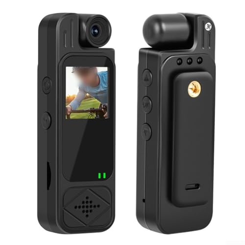 Gdfnmogo Cámara de acción con lente ajustable para experiencias únicas de filmación y fotografía al aire libre (negro)