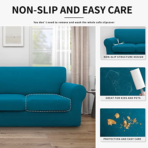 Image of Easy-Going Waterproof 3-Piece Loveseat Cover Couch Covers for Sofa