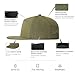 FEINION Men Flat Brim Adjustable Performance Hat Snapback Laser Perforated Baseball Cap (Army Green)