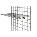 Only Garment Racks BLK-2412 Grid Panel Display Shelf - - Clothing Display Rack Grid, Heavy Duty Shelves, 12"D x 23-1/2"W Straight Shelf for Grid Panel, Black Finish, Wire, (Box of 6) (Pack of 6)