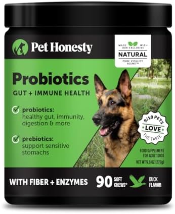 Pet Honesty Probiotics for Dogs - Digestive Enzymes Promotes Gut ...