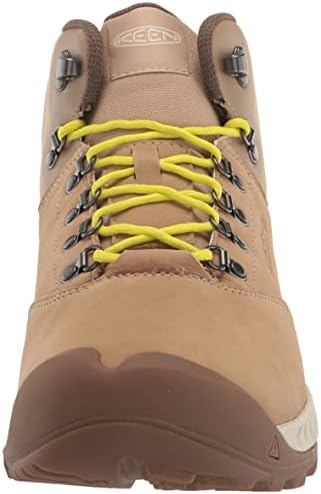 KEEN Men's NXIS Explore Mid Height Waterproof Fast Packing Hiking Boots, Safari/Birch, 13 | Image 1