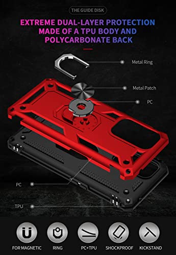 Coque OnePlus 9 5G rouge robuste pour activités extérieures - 4