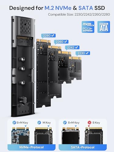 dockteck M.2 NVMe SATA SSD Enclosure の商品画像 1