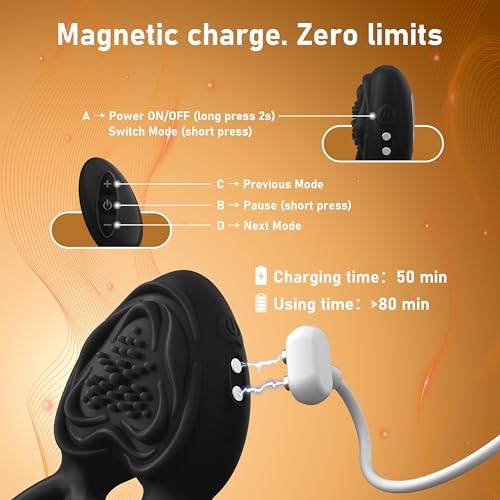 Image of Vibrating Cock Ring Sex Toys for Men, 3 in 1 Penis Ring Vibrator with 10 Vibrations, Male Masturbator for Adult Sex Toys & Games with Remote Control, Silicone Couple Toy for Clitoral Stimulator