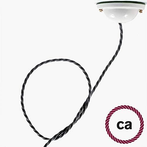 creative cables Gray Linen Covered Twisted Electric Cable 2x18 AWG - TN02-164ft, 2 x 18 AWG