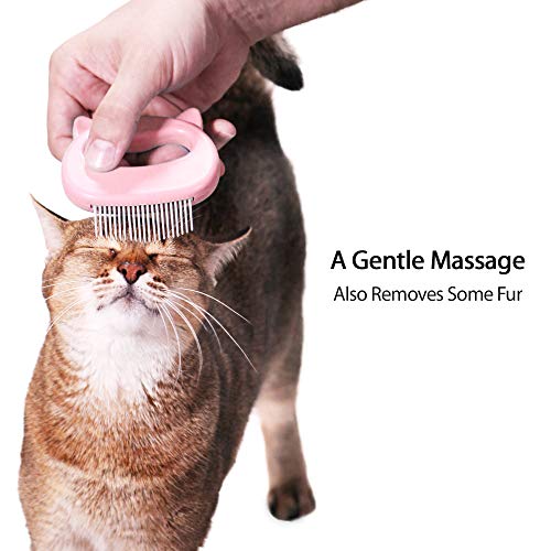 Image of Cat Grooming Comb - Pink Massage Comb - Light Hair or Fur Removal Soft Dematting Detangling and Deshedding - Pet Shedding Remover Tool for Cats Dog Rabbit