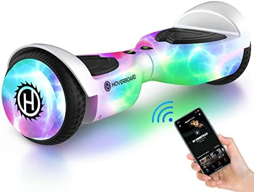 Pilot Hoverboard for Kids Ages 6-12, Hover Board with Music Speaker & LED Wheel Lights, All Terrain Hoverboard Gift for Boys Girls Teenagers, Self Balancing Scoters with Safety UL2272 Certification
