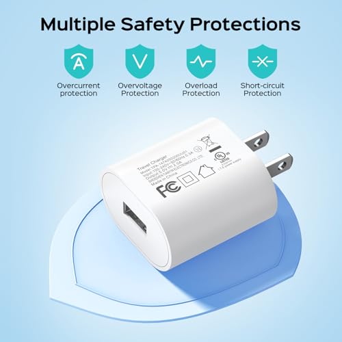 Image of COSLUS Wall Adapter, 5V /2A USB-A Adapter | For COSLUS All Water Dental Flosser, Nail Drill and Facial Cleansing Brush Face Scrubber
