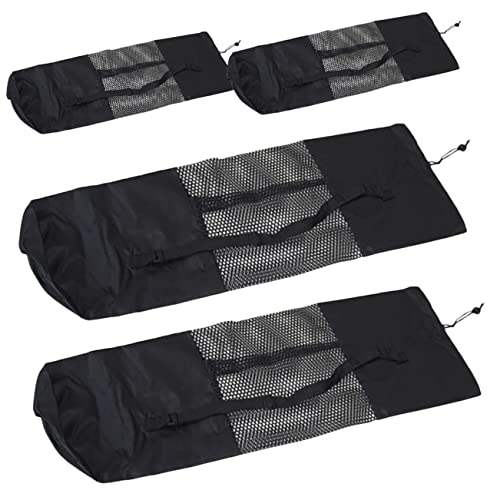 TOYANDONA 4pcs Portable Yoga Mat with Shoulder Straps Mesh Design for Outdoor Sports Fits Mats Versatile Storage for Yoga Daily Life