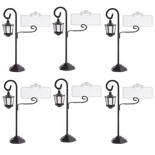 Leadigol Table Card Holder Place Cards Streetlight Name Holder Number Photo Party Supplies Food Signs Memo Notes Weddings Restaurants Birthdays 6PCS