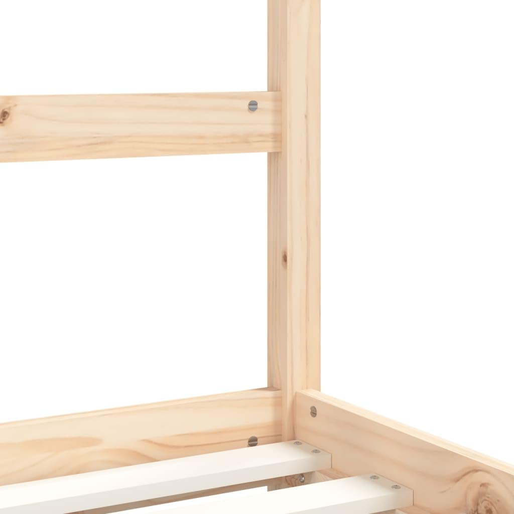 Rama łóżka dziecięcego z litego drewna sosnowego 90x200 cm z szufladami do przechowywania, niskie łóżko pojedyncze dla malucha z solidnymi listwami, nowoczesny design stymulujący kreatywność