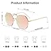 SOJOS Sunglasses for Women Men Classic Retro Polygon Shades UV400 SJ1128,Gold/Pink
