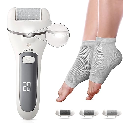 Image of Azah Clean Feet Combo | Callus Remover & Moisturising Socks | Pedicure Device | Electric Callus Remover | Pedicure for Women | Pedicure Kit | Moisturising Socks with Silicone Gel Pad