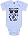 Lustiger Baby Body Strampler witzig Bedruckt mit Sorry Papa! Jetzt Bin ICH der Chef im Haus! - für Jungen und Mädchen als Geschenk zur Geburt/Erstausstattung