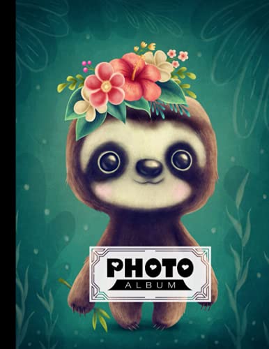 Photo Album: Cute Sloth Album, Large Photo Albums with Writing Space Memo, Extra Large Capacity Picture Album, Family, Baby, Wedding, Travel Photo Book, 120 Pages, Size 8.5" x 11" by Jens Weise