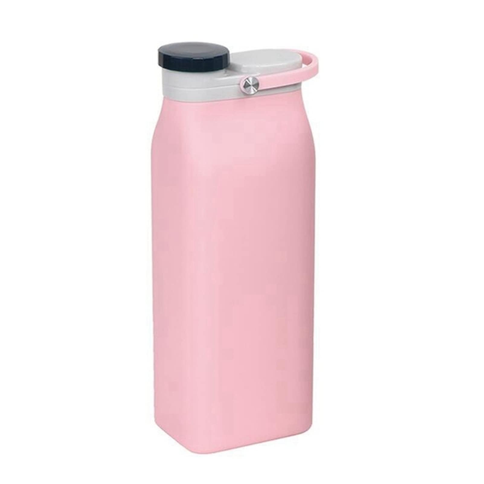 Wasserglas 600 ml Outdoor silikon zusammenklappbare wasserflasche Food Grade tragbare Faltbare Trinken wasserbottle wasserflaschen Wasserglas Grau(Pink)