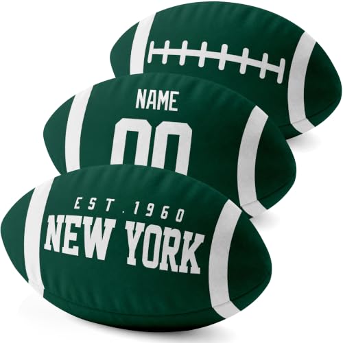 Image of ANTKING New York J Throw Pillow 2 Packs Custom Name Number Gifts | Personalized Gift for Youth for Birthday Christmas