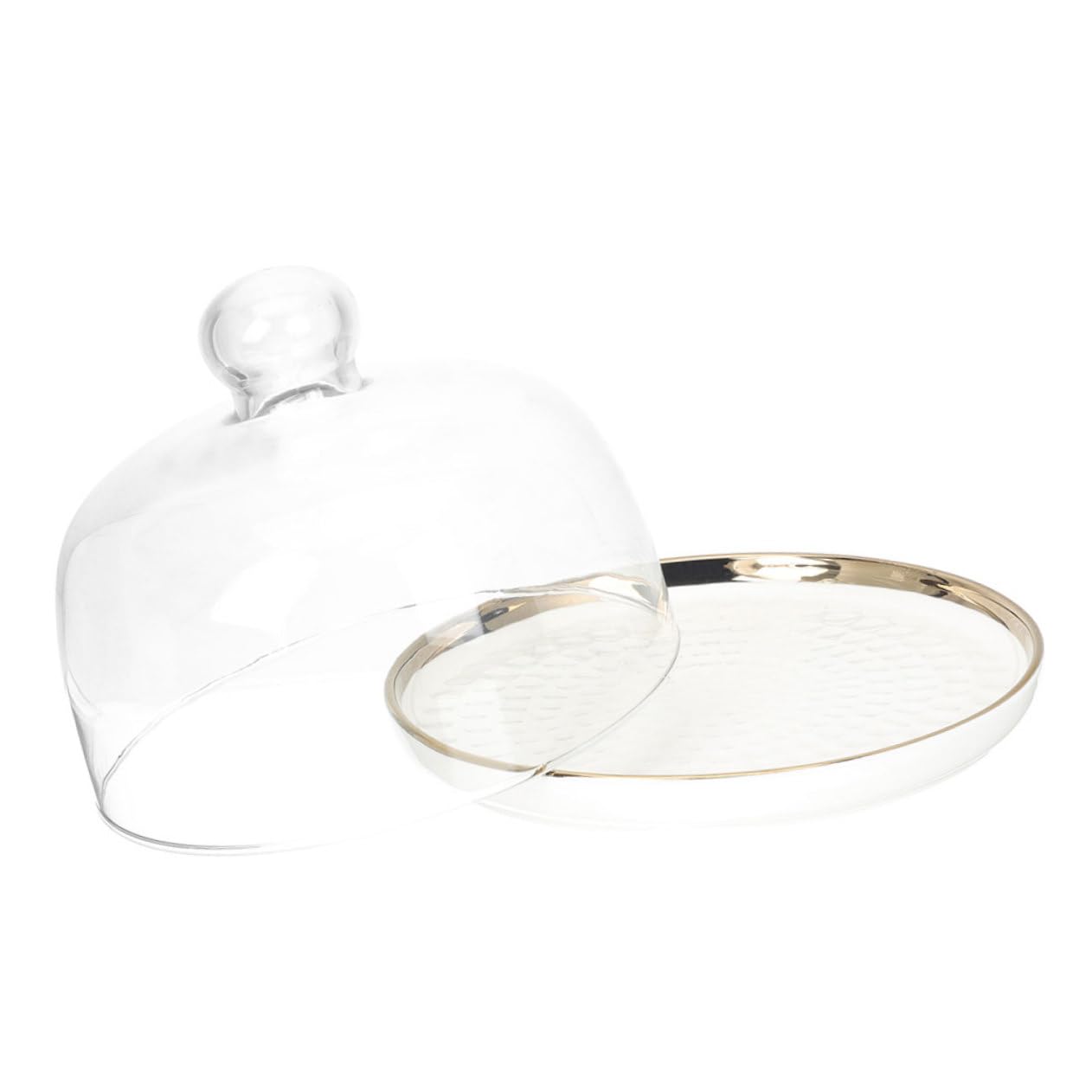 SECFOU Plato De Postre Bandeja Para Servir Alimentos Para Fiestas Con Tapa De Transparente Bandeja Para Guardar Pasteles Para Pasteles Con Tapa