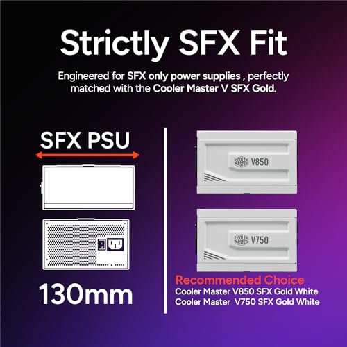 Image of Cooler Master NR200P V2 White Mini-ITX PC Case Ready, SFX Fit PSU Ready to Install, 280mm AIO Support, 357mm Vertical GPU Mount, Designed Ready Nvidia RTX 5090 | AMD RX 9070 XT, Tempered Glass, DIY