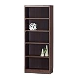 白井産業 組み合わせ自由なフリーラック シェルフ 本棚 豊富なサイズバリエーションでどんな部屋にも合わせやすい 棚板耐荷重10kg ダークブラウン 幅59 高さ150 奥行29cm TNL-1559DK タナリオ