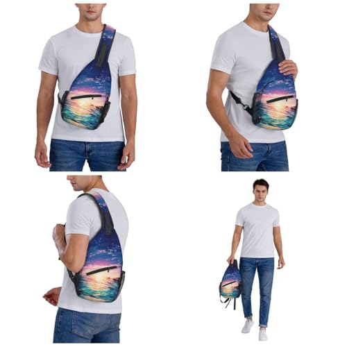 Bolso tipo bandolera para senderismo unisex negro miniatura 7