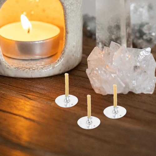 Alipis 100 piezas mechas para velas de cera de abejas miniatura 4