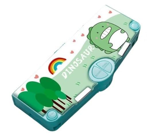 Image of Multifunctional Dinosaur Pencil Box for Kids - Magnetic Pop-up Box for Boys & Girls - Dinosaur Theme Return Gifts