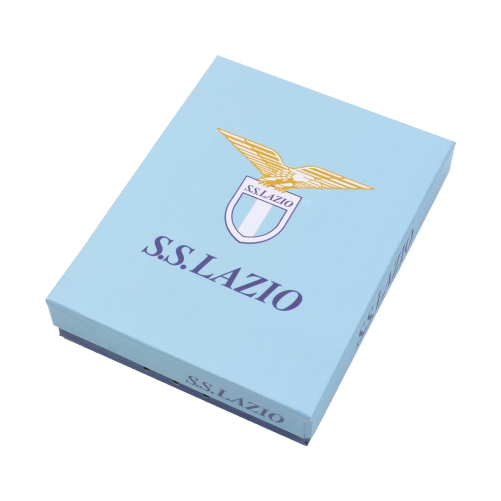 Cartera de Piel con Logotipo Estampado en Caliente, Producto Oficial SS LAZIO 173188, Negro, Cartera de Cuero