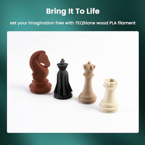 Image of Wood PLA Filament 1.75mm 1KG, 15% Real Wood Fiber Infused, Perfectly Wound, Consistent Diameter + /-0.03mm 3D Printer Filament (Walnut Color Tone)