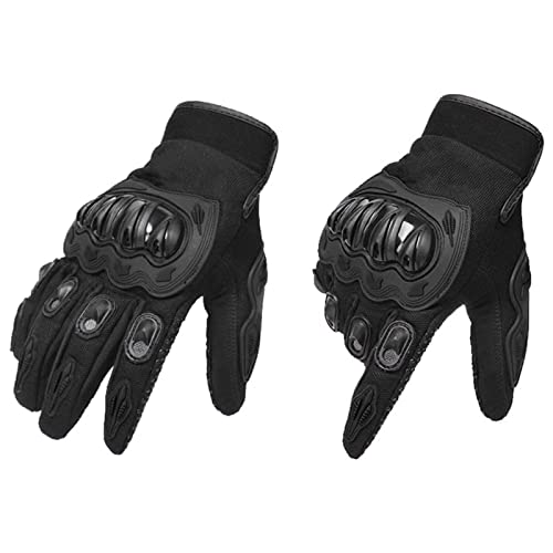 Carrfan Guantes de Motocicleta para Hombres Pantalla Táctil Dedo Completo Dedo Correr Motocicleta Ciclismo Motocross Montaña Transpirable