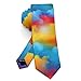 WUXEKZO Men's Fashionable Colorful Watercolor Cloud Necktie, Durable Skinny Paisley Necktie for Meeting Office, Suit Accessories