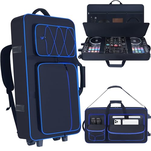 DJ Controller Case with Wheels Compatible with DDJ FLX10 / DDJ GRV6 / REV7 / REV5 / 1000 / 1000SRT...