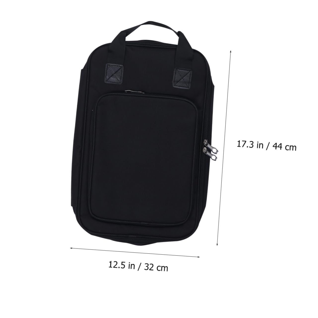 ifundom Custodia per Bacchette Batteria in Pvc Nero Doppio Gancio e Manico, Resistente e Comoda da Trasportare, per Prove e Concerti