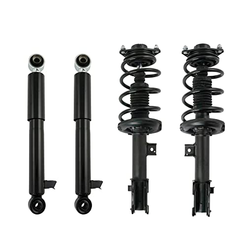 Image of TRQ Front and Rear Complete Strut Assembly & Shock Absorber Kit Complete Strut & Coil Spring Assembly Compatible with 2015-2018 Hyundai Santa Fe Sport 2014-2015 Kia Sorento