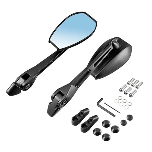 Retrovisores Laterales Universales CNC 6mm Blue Mirror para moto
