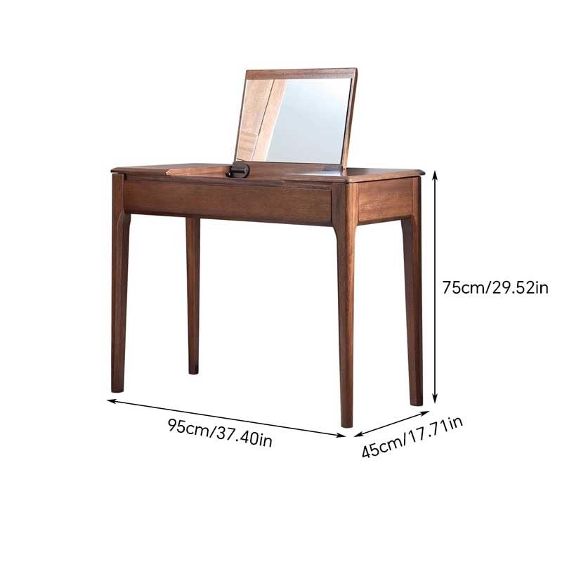 AOTPA Kosmetikspiegel mit Lichtern und Tischset Schminktisch aus Holz for Zuhause, Schlafzimmer, Computertisch, Klapp-Schminktisch Teenie-Waschtisch mit Spiegel und Hocker
