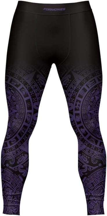Aztec Men Jiu Jitsu Spats Grappling Tight-fit Compression Leggings for Men MMA BJJ Workout