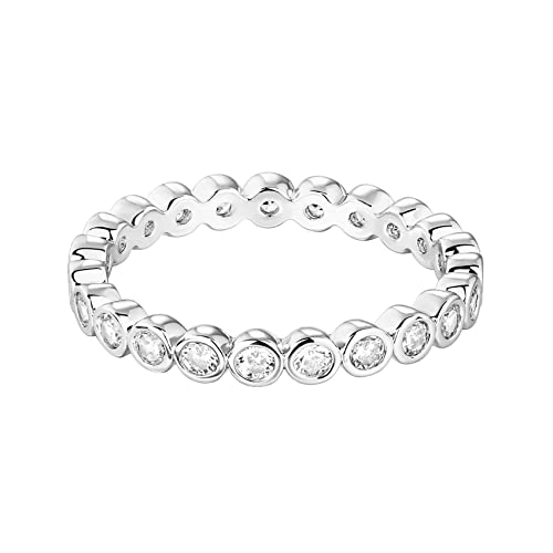 Pavoi 20C-R02-W6 14K White Gold Plated Rings Cubic Zirconia Love Ring thumb #2