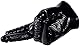 OnundOn Fingervibrator Mittelfinger Vibrierende Dildo Handschuhe Masturbation Handschuhe Wasserdicht Latex Handschuhe Fetisch Handschuhe Multifunktions handschuhe (1 Handschuh für die rechte Hand)
