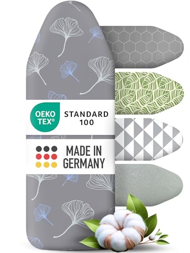 arteneur Housse Table à Repasser 130x45 pour Centrale Vapeur - Fabriqué en Allemagne avec Bande Élastique Resserrable, Thermo Reflect, Épaisse Mousse et...