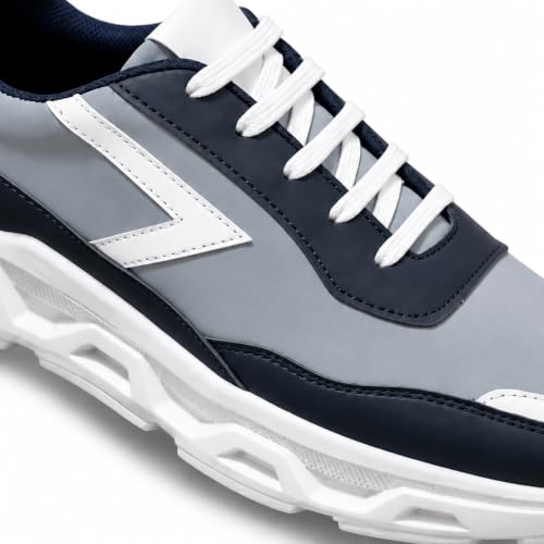 Image of Centrino Sneakers for Men | Lightweight Casual Shoes for Men Stylish | Breathable Mesh Walking Shoes | Cushioned Insole Comfortable Shoe for Man | Durable Sole Footwear|Trendy Lace-Up Shoes for College, Parties & Daily Use (9626)