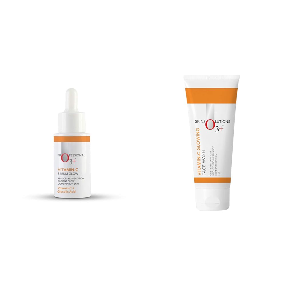 O3+ Vitamin C Serum Glow- Face & Neck Serum- Combination Skin-30ml & O3+ Vitamin C Face Wash Glow For Daily Brightening & Gentle Cleansing 60g Combo-image-33