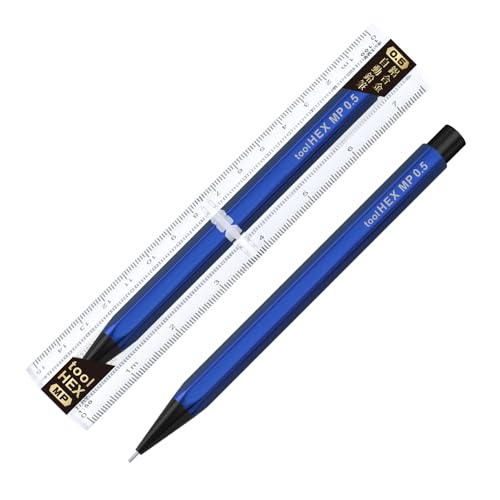 Porte-mine hexagonal 0,5 mm bleu classique Idabrew Eye écriture fine