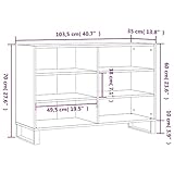 Zoom IMG-1 hovothy credenza 103 5x35x70cm bianco