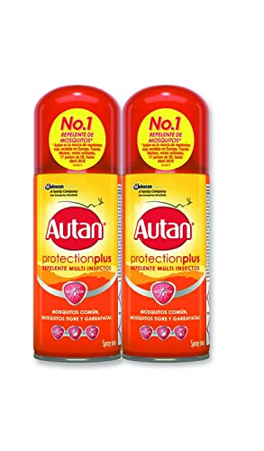 Autan - Pack de 2 Protection Plus Aerosol seco, repelente multi insecto (2 x 100 ml)