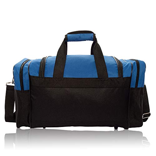Image of DALIX 17 inch Blank Duffle Bag Duffel Bag Travel Size Sports Durable Gym Bag