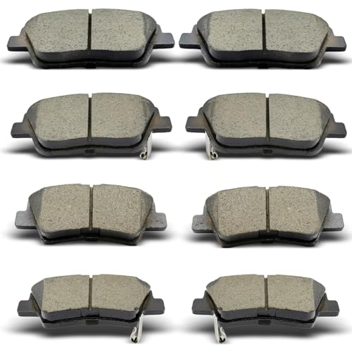 AnnoVinco 8PCS Ceramic Brake Pads Set Fits 2011-2015 For Hyundai Sonata, 2011-2016 For Kia Optima (D1444 D1445)