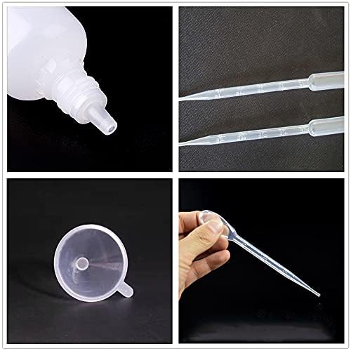 PULAITEJ 30 Pcs dropper bottle dropper bottle Empty Eye Drops Bottle Squeezable Dropper Bottles White Translucent Plastic Eye Dropper Bottles 10ml and 5ml with Dropper