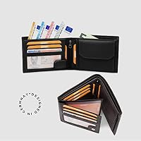 KRONIFY Leder Geldbörse Herren, Echtleder Portmonee Herren, RFID Schutz – Ansicht 7